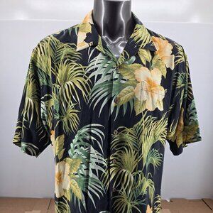 Tommy Bahama 100% Silk Hawaiian Camp Shirt Short Sleeve Mens Size XL